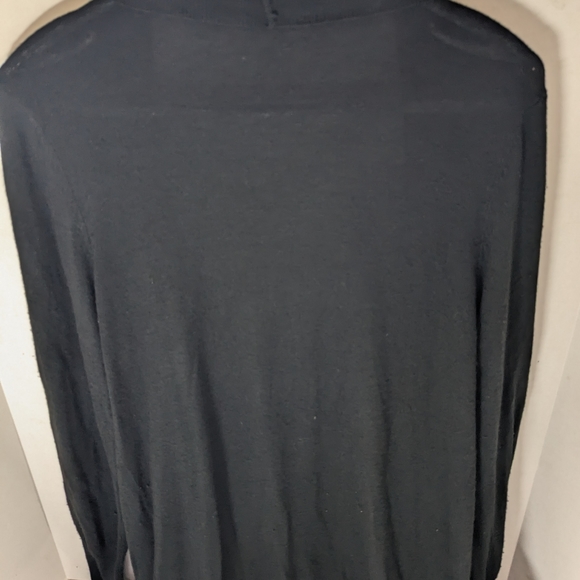 Merona open front tunic length cardigan sweater women's black size XXL cowl - Picture 2 of 7